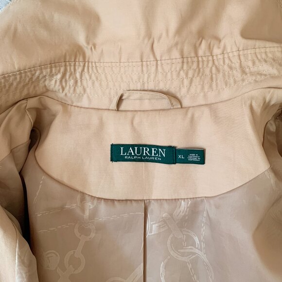 Lauren Ralph Lauren Classic Khaki Double-Breasted Trench Coat - XL - Picture 2 of 9
